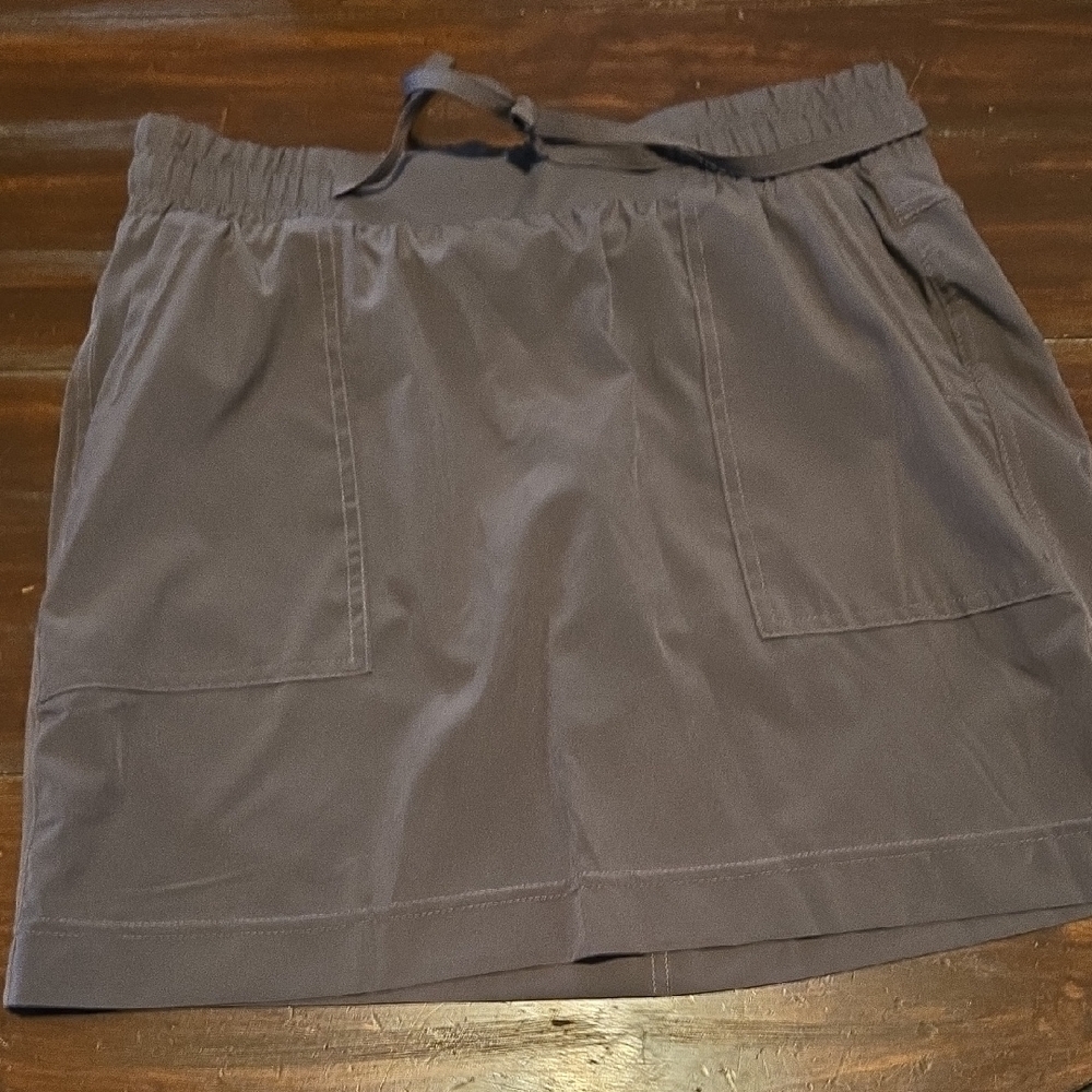 Apana Brown Elastic Waist Skirt #911